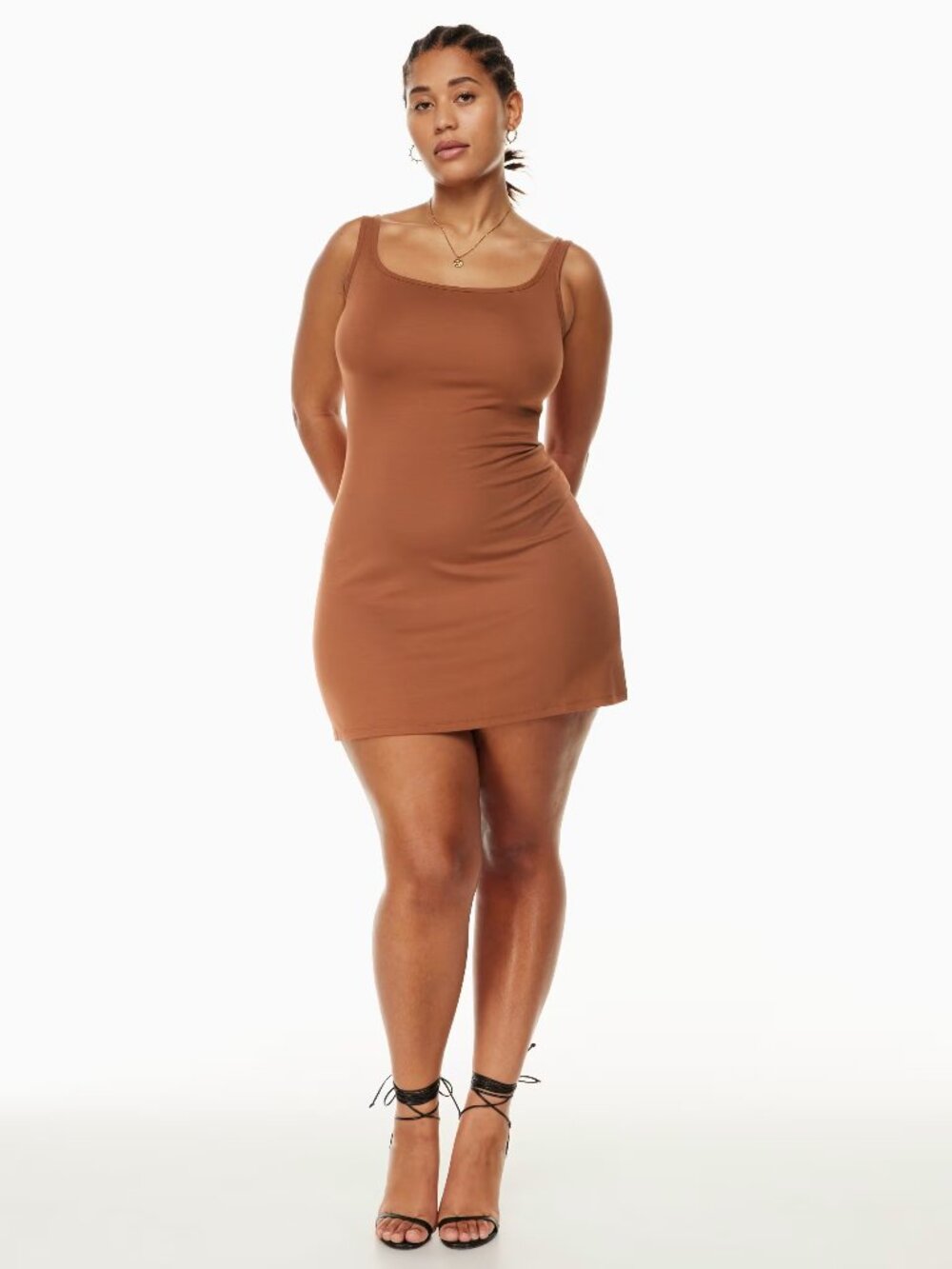 Aritzia Wilfred Trance Square-neck mini dress M NWT